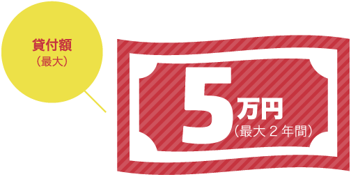5万円（最大2年間）